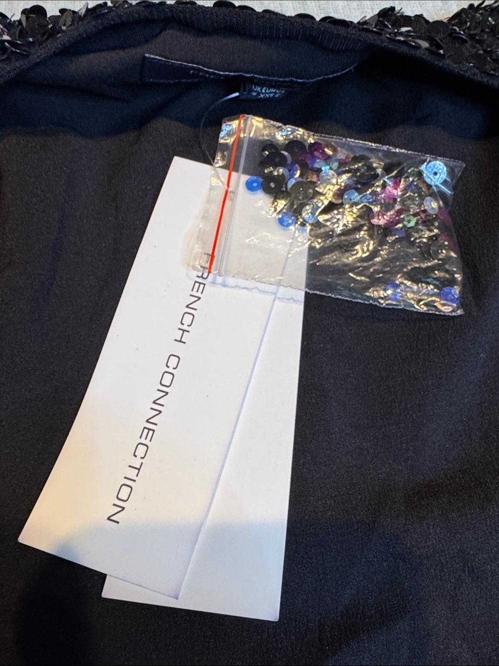 French Connection Black Sequin Jacket with Colorful Floral Embellishments - Picture 10 of 11